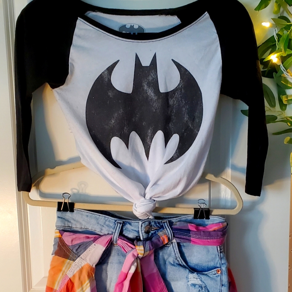 Batman Baseball Tee Size XS